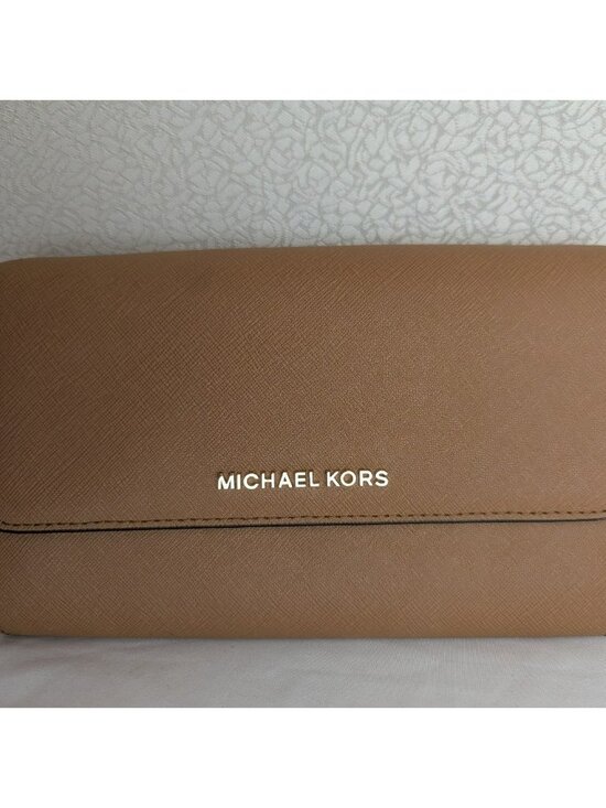 Michael Kors Jet Set Travel Large Phone Crossbody Brown BAG ONLY- NO STRAP - Picture 1 of 12